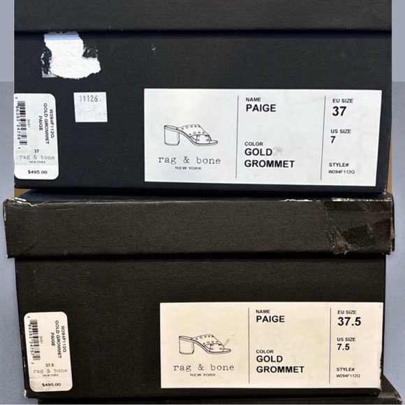 Rag & Bone Paige Sandals in Gold Grommet - Picture 9 of 16